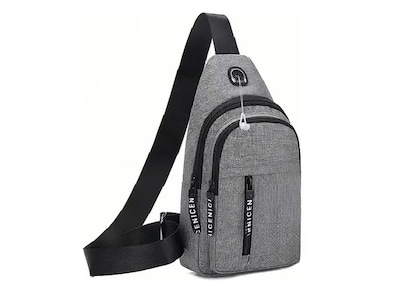 Foto 1 | Foto 1 | Bolso Bandolera Unisex Moderno Con Orificio Para Cable.