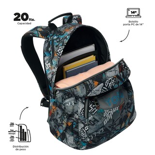 Foto 3 | Foto 4 | Mochila Ergonómica Grande Porta Laptop 14 | 20 L Acuarela
