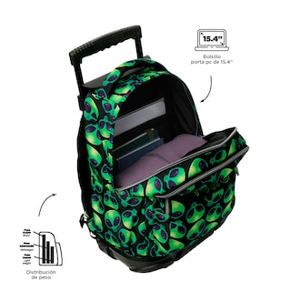 Foto 4 | Foto 5 | Mochila Grande Con Ruedas Porta Laptop 15.4 | 25 L Renglon