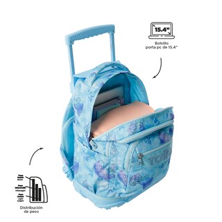 Foto 4 | Foto 5 | Mochila Grande Con Ruedas Porta Laptop 15.4 | 25 L Renglon