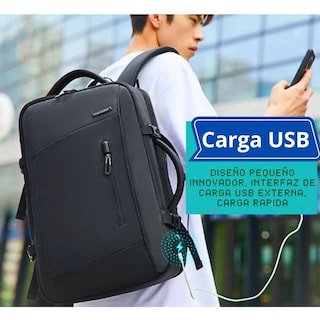 Foto 3 | Foto 3 | Mochila Porta Laptop Con Puerto De Carga Usb Color Negro