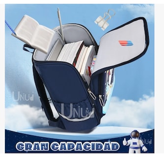 Foto 3 | Foto 3 | Mochila Escolar Primaria Para Niño Astronauta 3d Impermeable Alta Calidad