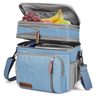 Foto 1 | Foto 1 | Bolsa de Almuerzo Miycoo Azul Doble Piso con Aislamiento a Prueba de Fugas 15 L - Venta Internacional