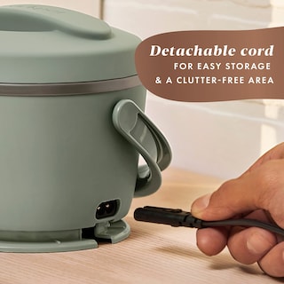 Foto 3 | Foto 3 | Fiambrera Eléctrica Crock-pot, 600 Ml, Calentador De Alimentos, Color Verde Luna - Venta Internacional.