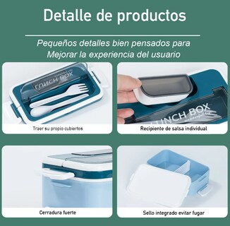 Foto 3 | Foto 3 | Xtellar Lonchera De 1600ml Con Cubiertos Integrados Para Comidas Frescas Y Sabrosas
