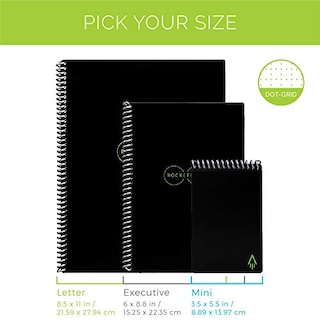 Foto 3 | Foto 3 | Venta Internacional - Cuaderno Rocketbook Ecológico Puntos Bolígrafo Paño Negro Tamaño Ejecutivo