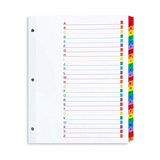 Foto 4 | Foto 4 | Venta Internacional- Pestañas Carpeta 3 Anillas O Cuaderno A-z Multicolores Índice Personalizable 3 Juegos