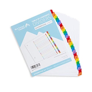 Foto 5 | Foto 5 | Venta Internacional- Pestañas Carpeta 3 Anillas O Cuaderno A-z Multicolores Índice Personalizable 3 Juegos