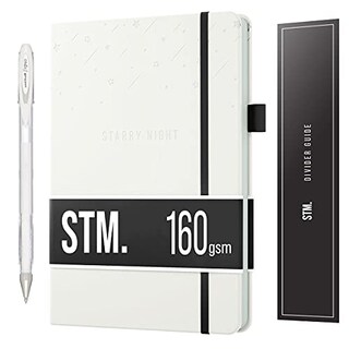Foto 1 | Foto 1 | Venta Internacional- Cuaderno Puntos-bala Papel Negro | A5 Noche Estrellada Scribbles That Matter | Pluma Gel Blanca Gratis