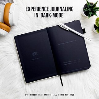 Foto 3 | Foto 3 | Venta Internacional- Cuaderno Puntos-bala Papel Negro | A5 Noche Estrellada Scribbles That Matter | Pluma Gel Blanca Gratis