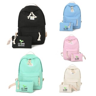 Foto 5 | Foto 5 | Venta Internacional- Mochila Canvas Rosa Juego de 2 Piezas para Niñas y Estudiantes