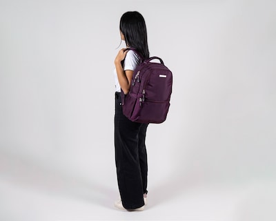 Foto 8 | Foto 8 | Mochila Grande Chenson Pro Para Mujer Merlot Tinto Con Porta Laptop De Hasta 15''.