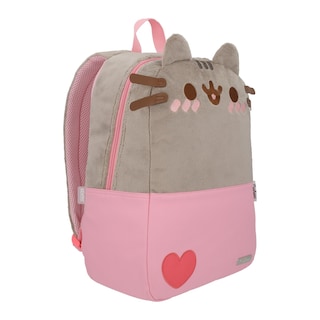 Foto 8 | Foto 8 | Mochila Escolar Gato Pusheen The Cat Gris Rosa Corazon Backpack