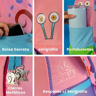 Foto 6 | Foto 6 | Mochila Escolar Bob Esponja Gary Edición Limitada