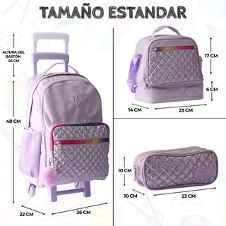 Foto 4 | Foto 4 | Set Mochila Escolar Carrito Con Lonchera Y Lapicera 3 Piezas