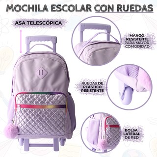 Foto 5 | Foto 5 | Set Mochila Escolar Carrito Con Lonchera Y Lapicera 3 Piezas