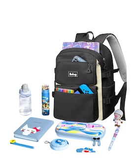 Foto 5 | Foto 5 | Mochila Escolar Backpack Diseño Liso 30l, Belug Negro Acero