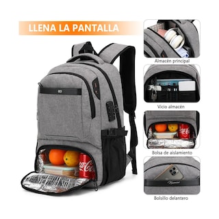 Foto 3 | Foto 3 | Mochila De Almuerzo Antirrobo Impermeable Eo Safe Imports Esi-20422 Gris
