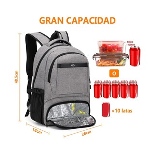 Foto 4 | Foto 4 | Mochila De Almuerzo Antirrobo Impermeable Eo Safe Imports Esi-20422 Gris