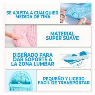 Foto 2 | Foto 2 | Soporte para Tina de Bebé Respaldo Bañera Antideslizante Azul