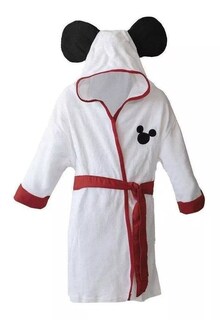 Foto 1 | Foto 1 | Batita de Baño Chiqui Mundo Capucha Cinturón Disney Blanca para Niños