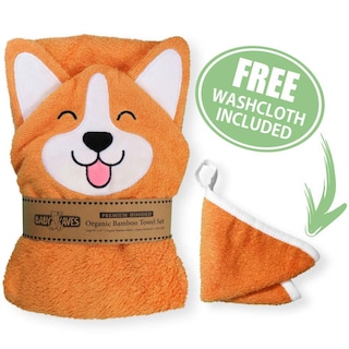 Foto 3 | Foto 3 | Toalla Con Capucha Para Bebé Corgi Dog, Ultrasuave Y Absorbente, Naranja - Venta Internacional.
