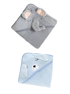 Foto 1 | Foto 1 | Toalla con Capucha para Bebé Diseño de Animales 2 Piezas