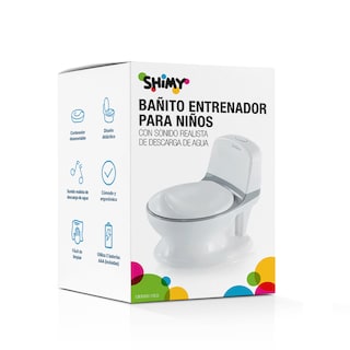 Foto 8 | Foto 8 | Bañito Entrenador con Sonido Realista Escusado Portátil Shimy Gris 83430-gl para Niños