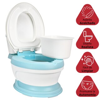 Foto 2 | Foto 2 | Baño Entrenador Para Niños Antideslizante Con Asiento Acolchado Diseño Realista - Azul