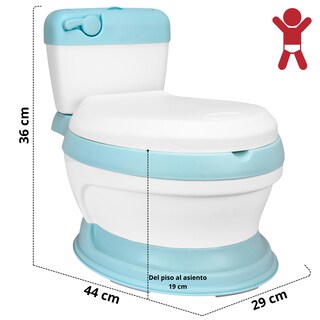 Foto 4 | Foto 4 | Baño Entrenador Para Niños Antideslizante Con Asiento Acolchado Diseño Realista - Azul