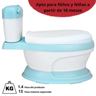 Foto 5 | Foto 5 | Baño Entrenador Para Niños Antideslizante Con Asiento Acolchado Diseño Realista - Azul