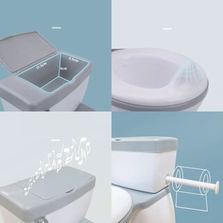 Foto 2 | Foto 2 | Entrenador Para Ir Al Baño Para Bebés Con Sonido De Descarga Eo Safe Imports Esi-21156 Gris