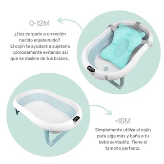Foto 2 | Foto 2 | Bañera Para Bebé Ó Tina De Baño Plegable Con Cojín Flotante Anti-deslizante Nap Baby - Azul