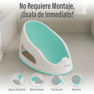 Foto 3 | Foto 3 | Bebbly Soporte Para Bañera De Bebé Antideslizante Con Base Ergonómica Reclinada Para Recién Nacido Ideal Para Baño Seguro
