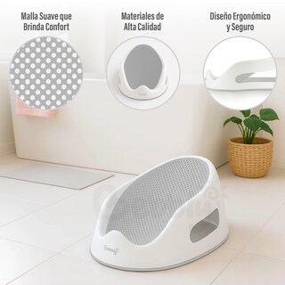 Foto 2 | Foto 2 | Bebbly Soporte Para Bañera De Bebé Antideslizante Con Base Ergonómica Reclinada Para Recién Nacido Ideal Para Baño Seguro