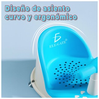 Foto 5 | Foto 5 | Asiento de Baño para Bebé Azul con Respaldo y Ventosas Antideslizantes