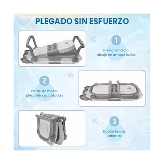 Foto 3 | Foto 3 | Bañera para Bebé Plegable Portátil con Termómetro Eo Safe Imports Esi-17308 Gris