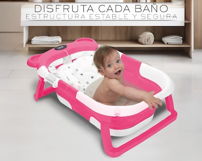 Foto 3 | Foto 3 | Bañera Plegable Para Bebé Basitex Color Rosa