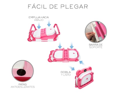 Foto 4 | Foto 4 | Bañera Plegable Para Bebé Basitex Color Rosa