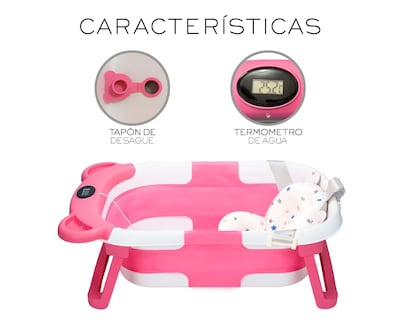 Foto 5 | Foto 5 | Bañera Plegable Para Bebé Basitex Color Rosa