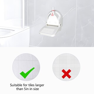 Foto 2 | Foto 2 | Reposapiés De Ducha Plegable Clio Para Afeitarse Las Piernas Con Ventosa - Venta Internacional.