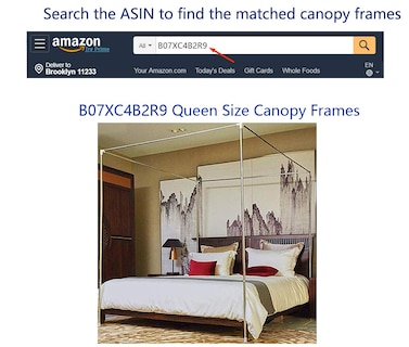 Foto 7 | Foto 7 | Cortina De Cama Con Dosel Mengersi Galaxy Star Para Cama De Matrimonio - Venta Internacional.