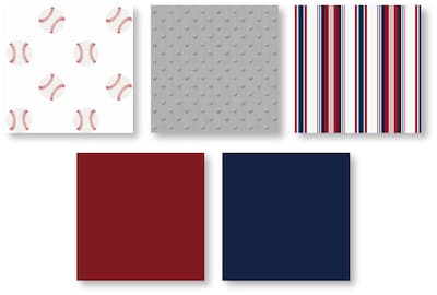 Foto 5 | Foto 5 | Juego De Ropa De Cama Sweet Jojo Designs Baseball Patch Rojo, Azul Y Gris - Venta Internacional.
