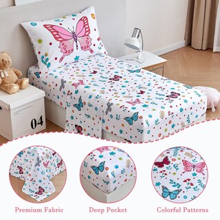 Foto 4 | Foto 4 | Ropa De Cama Perfemet 4 Piezas Mariposas - Venta Internacional