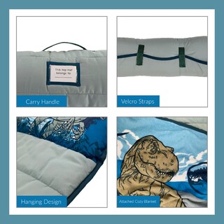 Foto 6 | Foto 6 | Alfombrilla De Siesta Para Niños Pequeños Jurassic World, 60 X 115 Cm, Con Almohada Y Manta - Venta Internacional.