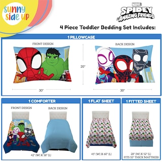 Foto 3 | Foto 3 | Set De Edredón Para Niños Pequeños Sunny Side Up Marvel Spidey & Friends - Venta Internacional.