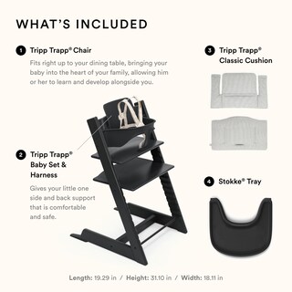 Foto 5 | Foto 5 | Trona Stokke Tripp Trapp 2 Con Cojín Y Bandeja Negra - Venta Internacional.