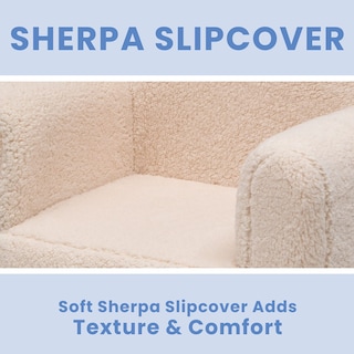 Foto 4 | Foto 4 | Silla De Espuma Delta Children Cozee Sherpa Cream 25x18x47 Cm - Venta Internacional.