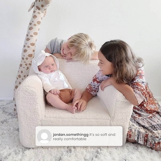 Foto 5 | Foto 5 | Silla De Espuma Delta Children Cozee Sherpa Cream 25x18x47 Cm - Venta Internacional.