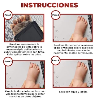 Foto 6 | Foto 6 | Almohadilla Huella De Bebé Para Mano Y Pie